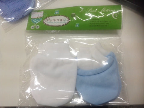 Autumnz 2pack mitten blue white